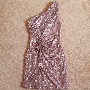 Pink Sequins Party Dress